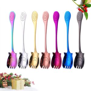 Cabilock 7pcs 304 Child Spoon Fork Fruit