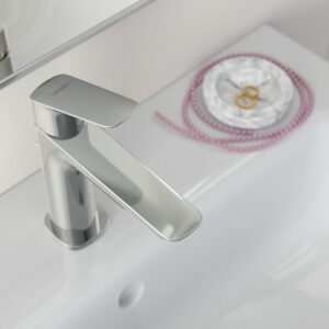 hansgrohe Logis Fine Modern 1-Handle 1-Hole 7-inch Tall Bathroom Sink Faucet in Chrome, 71253001