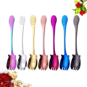 Cabilock 7pcs 304 Child Spoon Fork Fruit