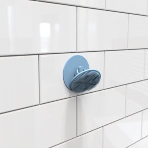 Boie USA Bathroom Hook - for Hanging Shower or Bathroom Tools Like Loofahs and Scrubbers. Shower Hook for Loofah, Wash Cloths, and All Shower Tools. Easy to Remove (Blue)