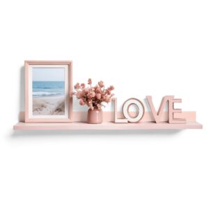 inplace pink picture ledge shelf, 24" w x 4.5" d x 3.5" h, 9605012e