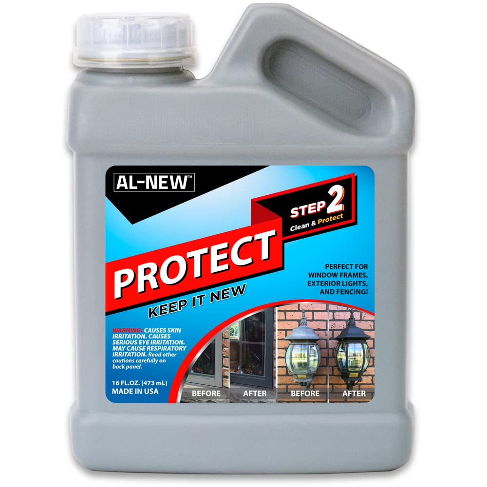 AL-NEW Step 2 Protect | Restoration Solution for Outdoor Patio Furniture, Garage Doors, Window Frames, Exterior Lights & Fencing (16 Ounce)