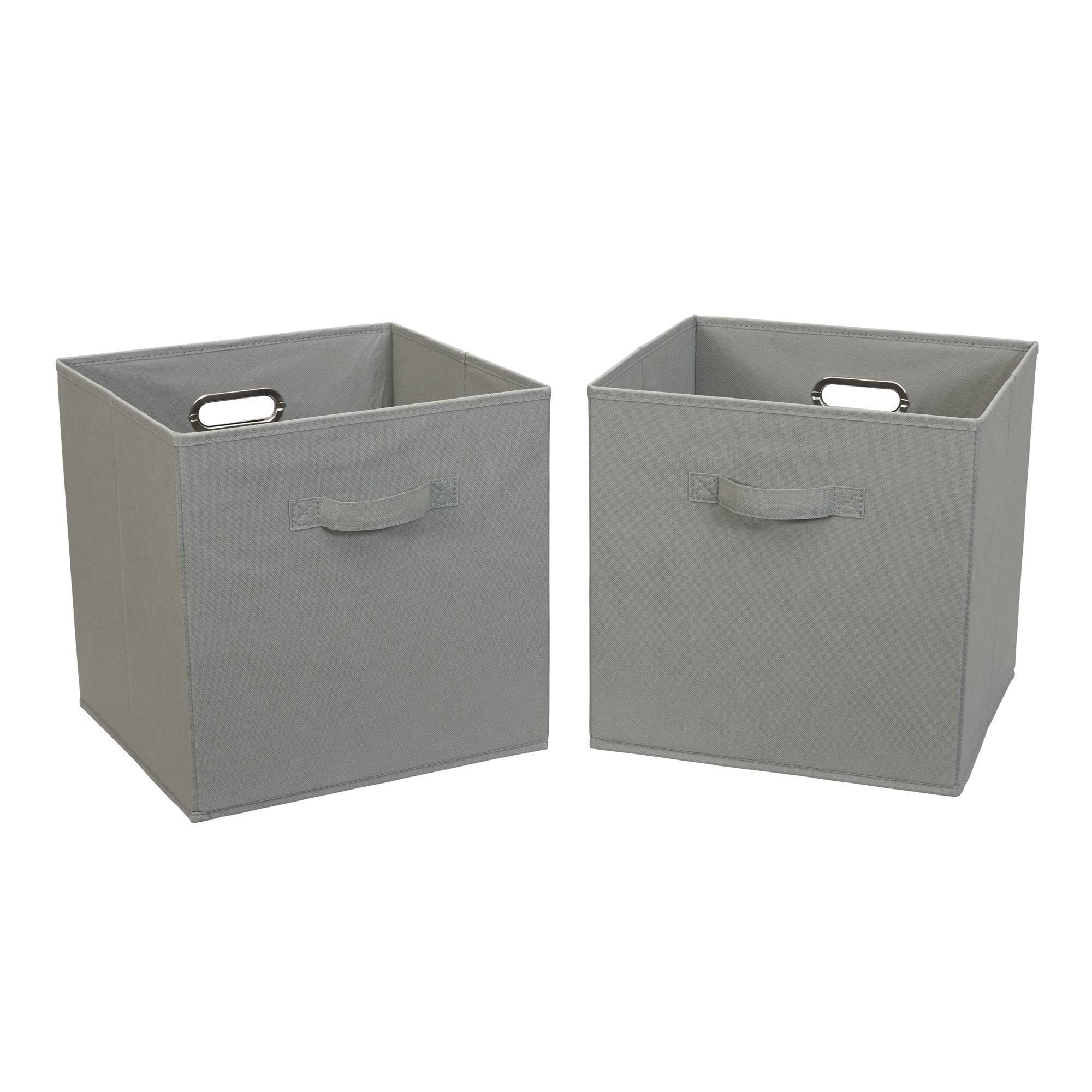 Household Essentials, Teafog 2 Pack Open Storage Bins with Dual Handles, 13 x 12 x 13