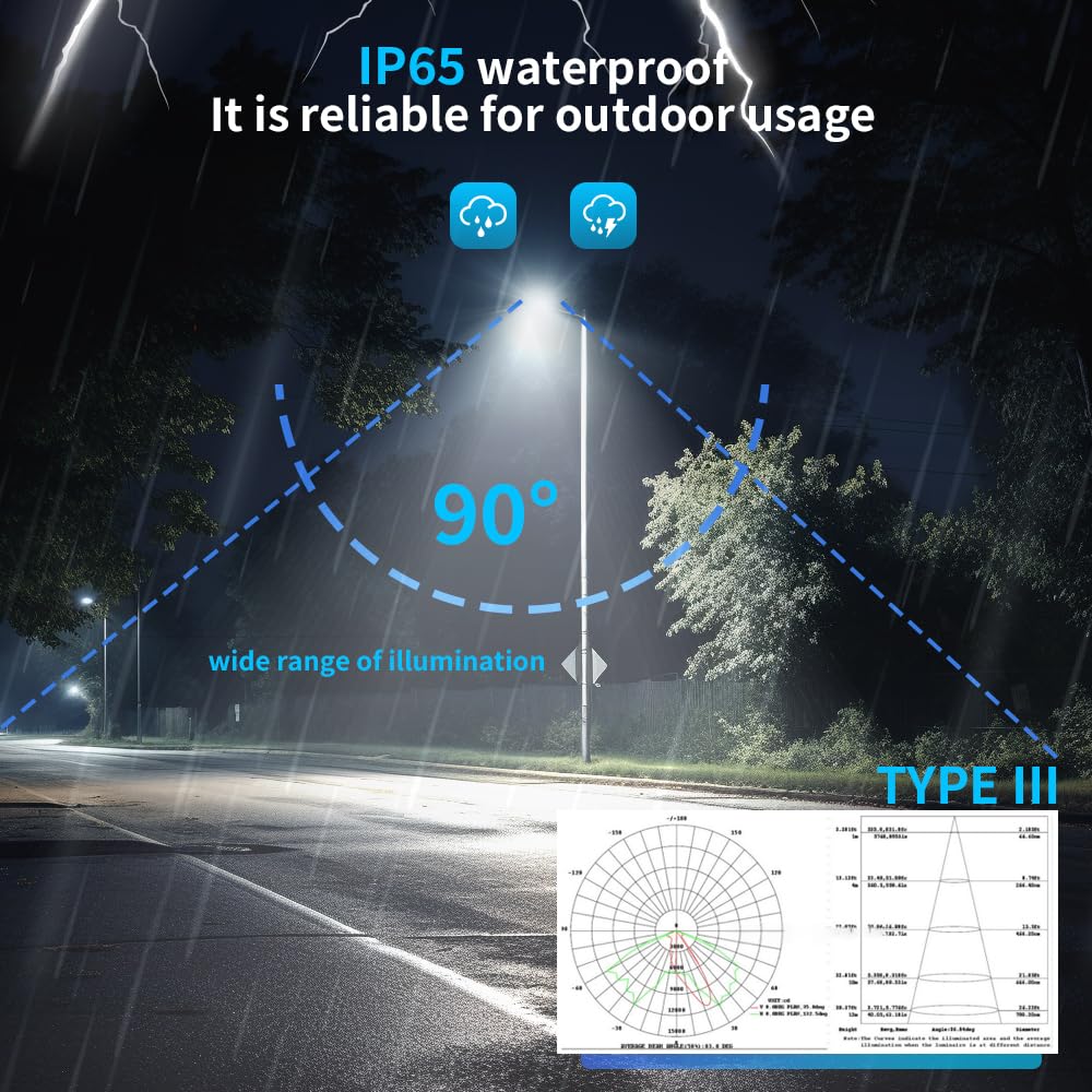 2 Pack 300W LED Parking Lot Lights Adjustable Slip Fitter,Outdoor Lighting with Dusk to Dawn,39000LM,IP65 Waterproof,5000K,LED Street Shoebox Pole Lights,110-277V for Commercial Lighting ETL Listed