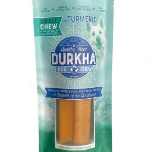 Durkha Himalayan Cheese Chews with Turmeric | Natural Long Lasting, Cheese Dog Treats| Great for Aggressive Chewers | Does Not Stain Carpets or Furniture. (1 Pack, Small (2CT/Min.4OZ))