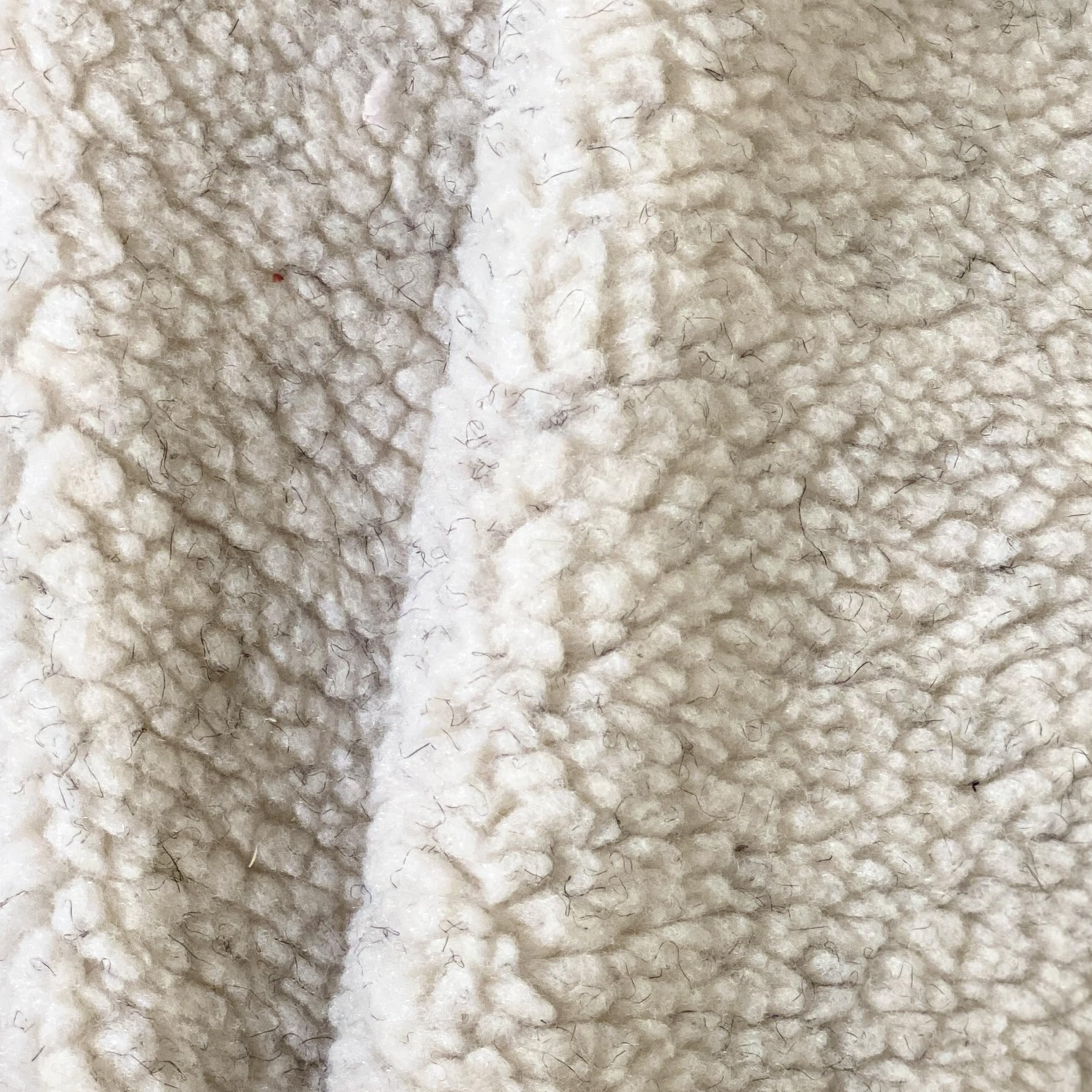 DAVID TEXTILES Solid Cream Berber Sherpa Fleece Fabric by The Yard, Multi