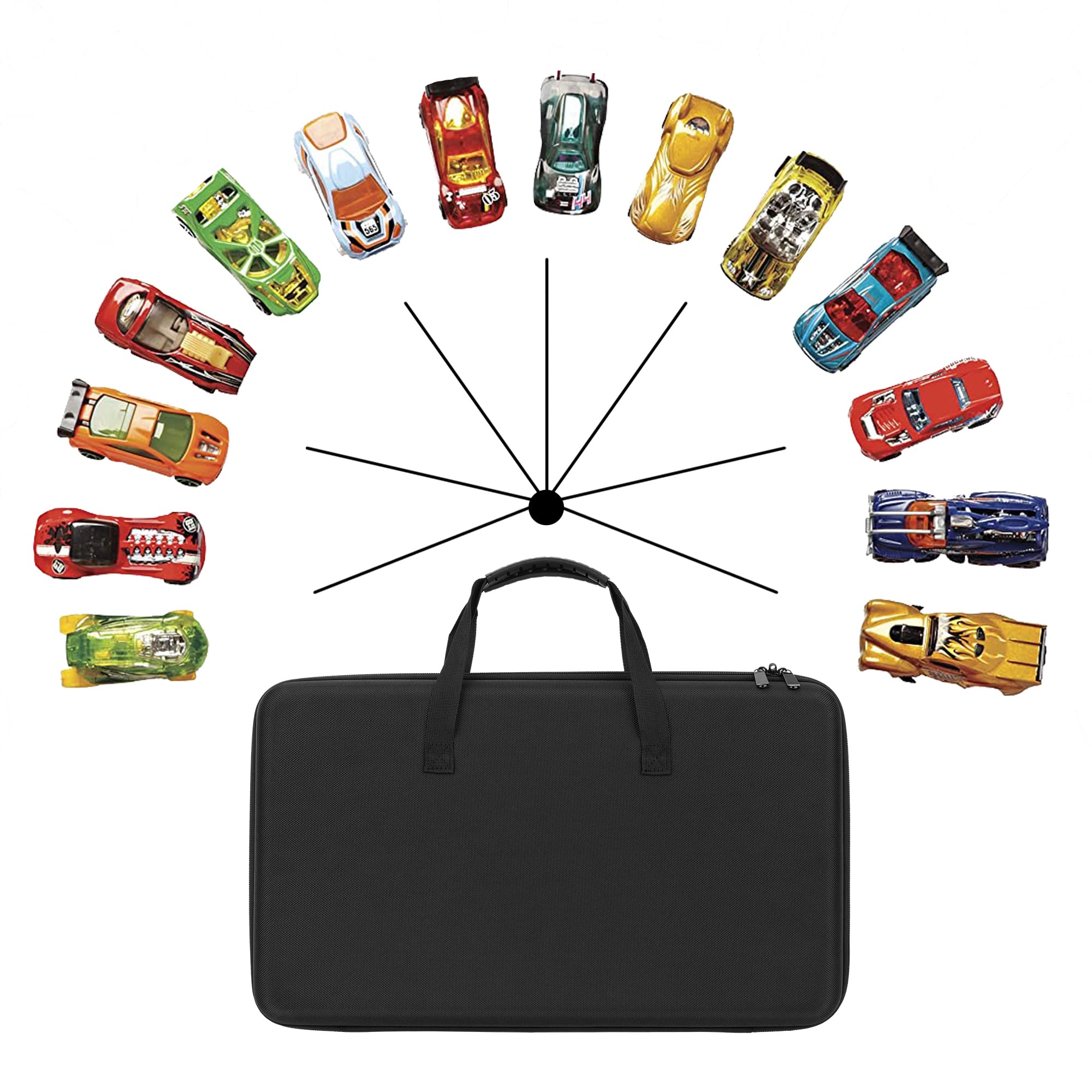 TPCY Toy Cars Carrying Case Compatible with HotWheels Car,Matchbox Cars.Can Store 100 Toy Cars.(Case Only)