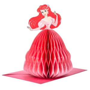 hallmark paper wonder disney princess pop up birthday card (the little mermaid, honeycomb ariel) for birthdays, encouragement, all occasions