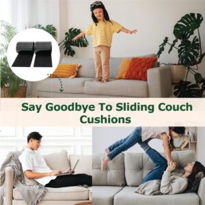 ECOHomes Heavy Duty Strips for Couch Cushions 4 Inch x 6.5 FT Keep Sofa Cushions from Sliding - Adhesive Hook And Loop Tape Roll To Prevent Sliding Couch Cushion, Outdoor Non Slip Furniture Grip Black