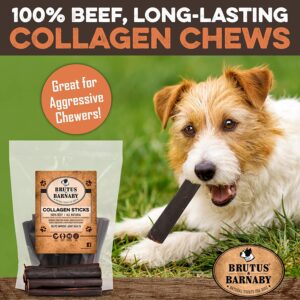 Beef Collagen Sticks For Dogs - Great Long Lasting Beef Collagen Dog Chews - Odor-Free, Natural Treat That Supports Joint Health With Natural Glucosamine & Chondroitin, For All Dog Breeds