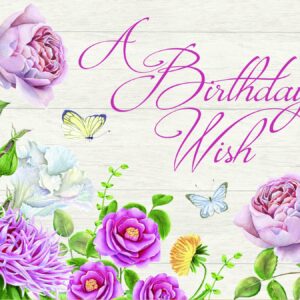 "Birthday Bouquet" - Birthday Greeting Cards - KJV Scripture - (Box of 12)