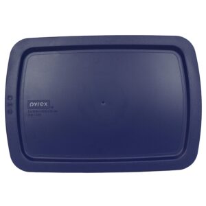 Pyrex (1) C-233 3qt Easy Grab Glass Baking Dish & (1) C-233-PC 3qt Blue Easy Grab Lid