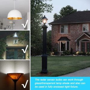 U4GLORY Radar Motion Sensor Light Bulbs - Par38 15W (100W Equivalent), E26 Base, Motion Sensor Bulb, Motion Light Bulbs Perfect for Outdoor, Garden, Garage, Yard, 5000K(Daylight), 2 Pack