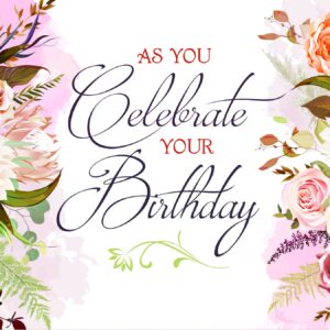 "Birthday Bouquet" - Birthday Greeting Cards - KJV Scripture - (Box of 12)