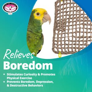 Super Bird Creations SB50006 Seagrass Mat for Cage Decor, Pet Enrichment and Boredom Relief - Versatile Toy-Making Base - Ideal for Parrots - Small to Large Birds & Reptiles - 12"x14" (3 Pack)