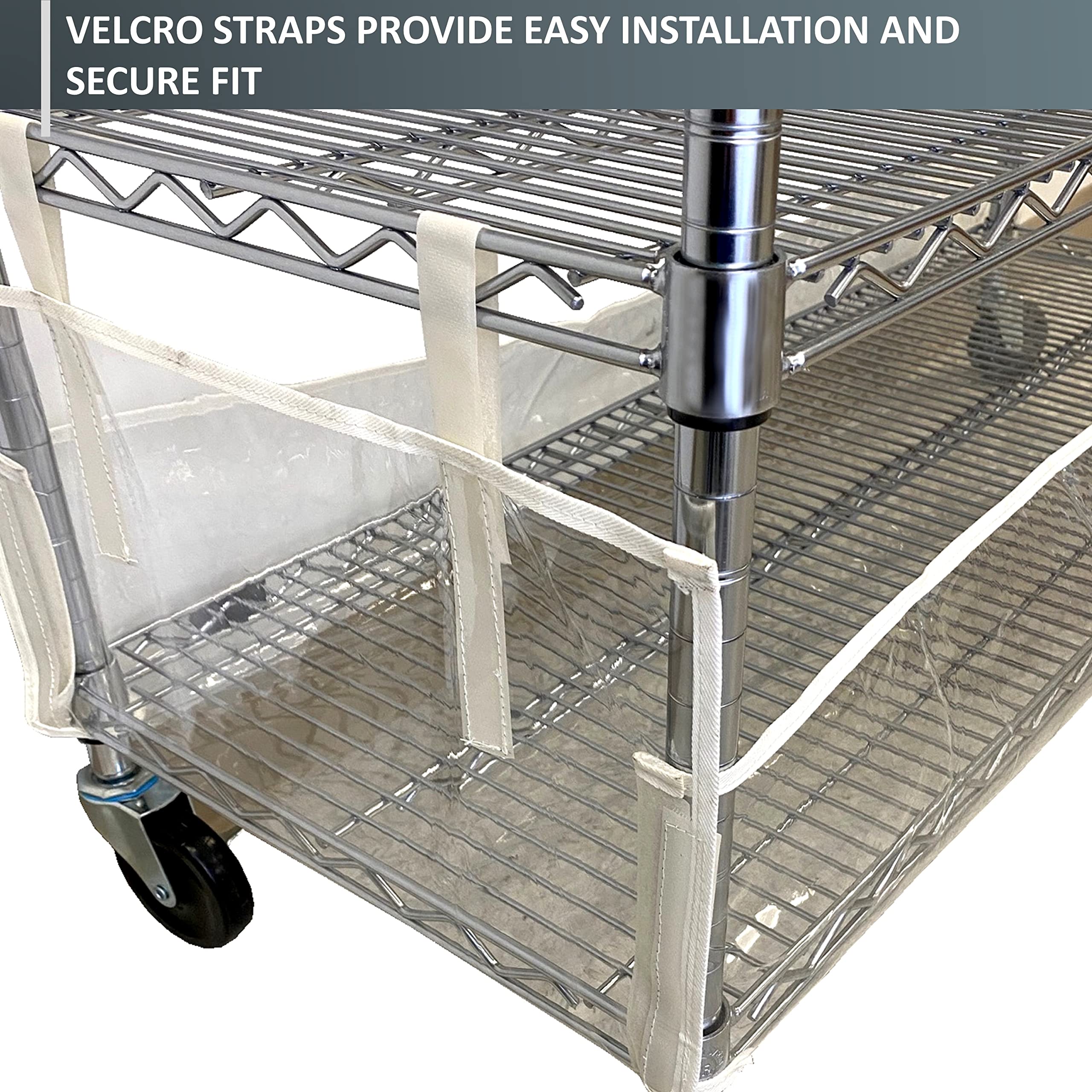 Formosa Covers | Storage Shelving Unit Bottom Rack Cover, See Through PVC (36" W x 24" D x 6" H) (Cover Only)