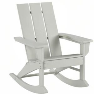 WO Home Furniture Patio Rocking Chair Set of 4 PCS Modern Outdoor HDPE UV Weather Resistant (Sand)