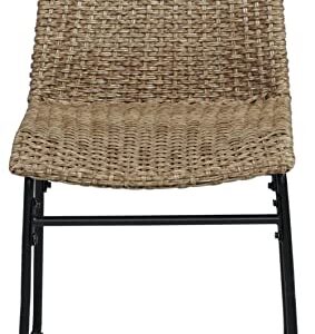 Signature Design by Ashley Outdoor Amaris Resin Wicker Patio Chair, 2 Count, Brown