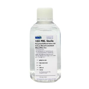 10x pbs (phosphate buffered saline), ph 7.4 - molecular biology grade - rnase/dnase free, sterile, 0.22um filtered - 500 ml