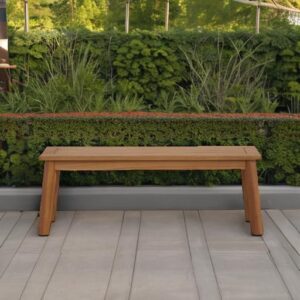 Signature Design by Ashley Janiyah Casual Outdoor Dining Bench, Light Brown