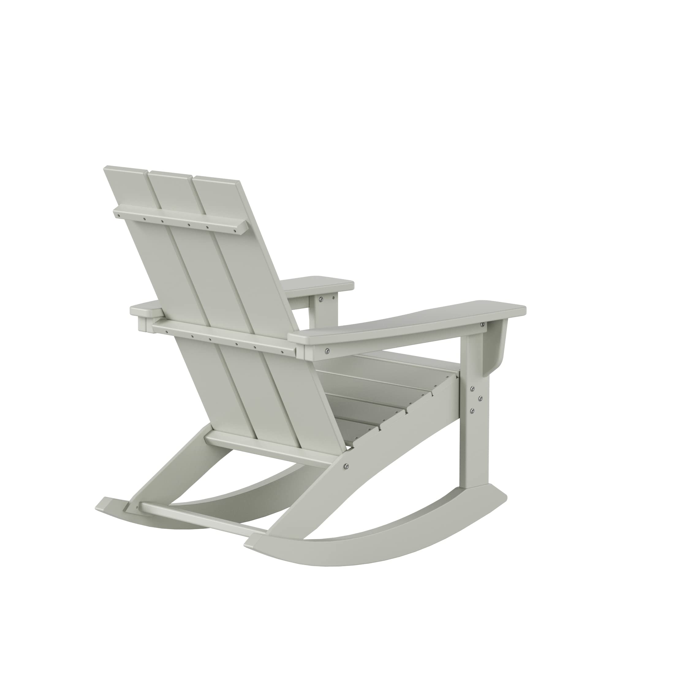 WO Home Furniture Patio Rocking Chair Set of 4 PCS Modern Outdoor HDPE UV Weather Resistant (Sand)