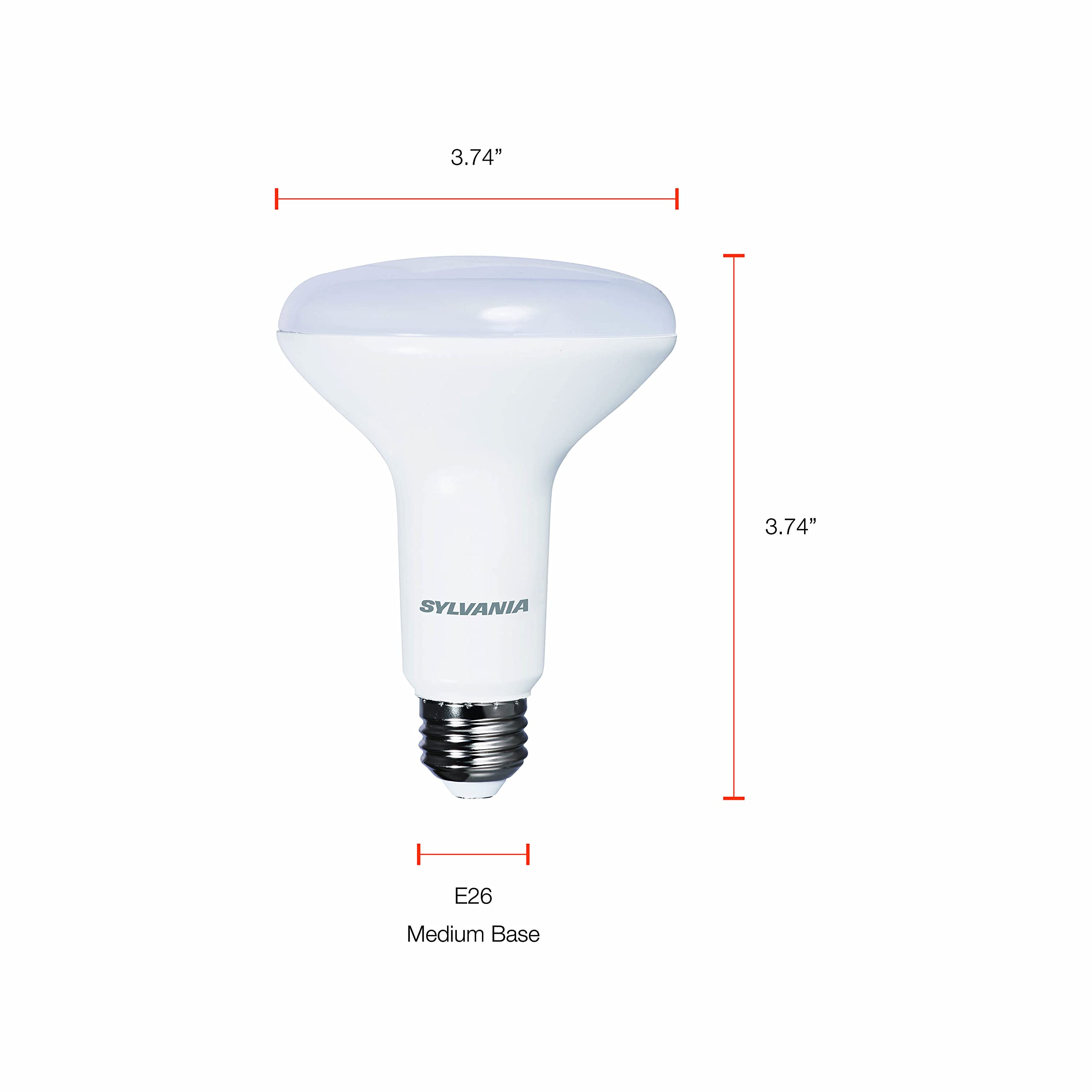 Sylvania Night Chaser LED BR30 Light Bulb, 100W = 15.5W, Dimmable, 10 Year, Super Bright, 1450 Lumens, 5000K, Daylight – 1 Pack (41105)