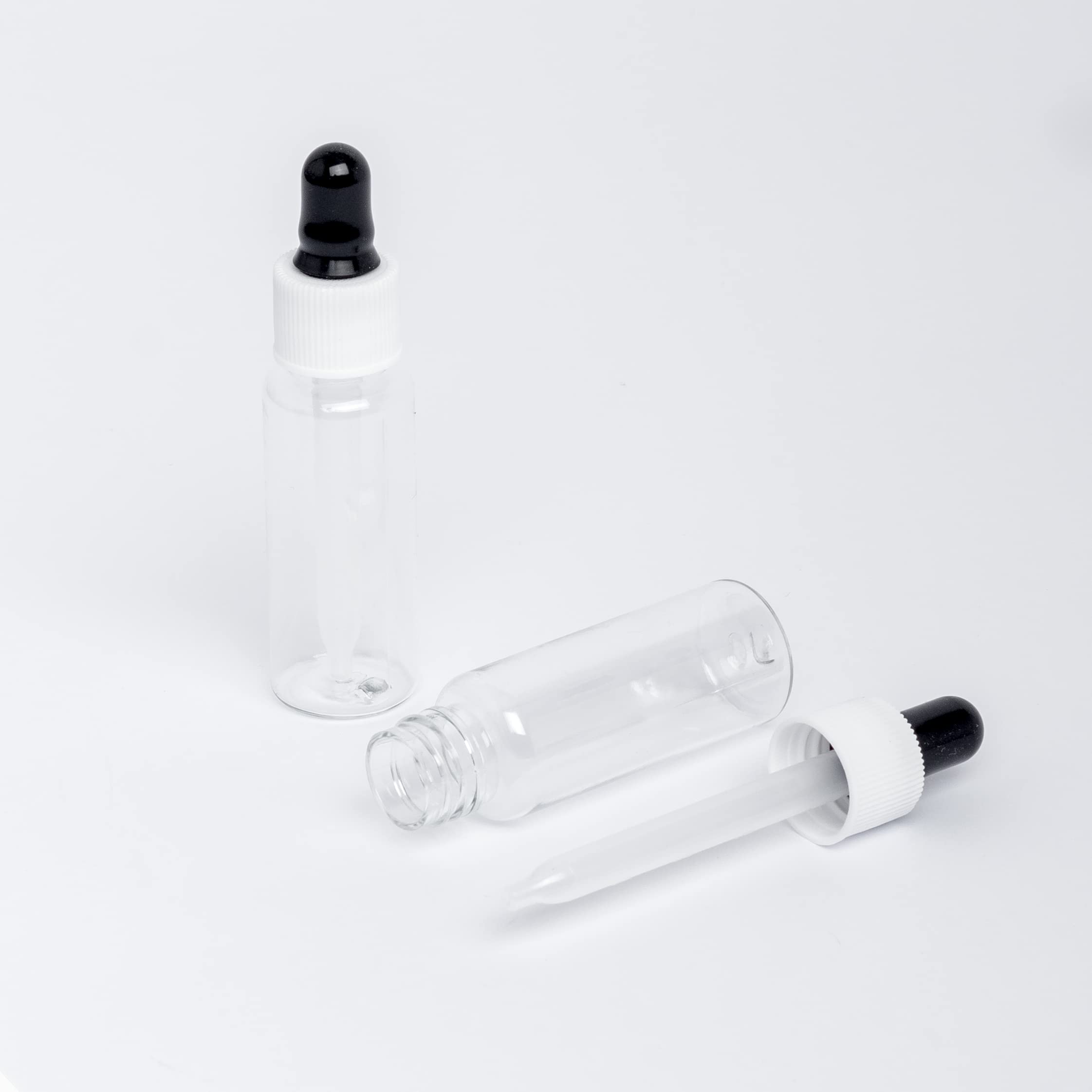 MAHITOI Pack of 2 Dropper Bottles 20mL or .7oz, lid and screw, resealable, easy to squeeze and hold accurately for your project or store your craft mediums