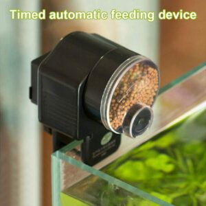 GQJDXD Fish Food Dispenser,Adjustable Aquatic Pet Supplies Automatic Auto Feeding Device,Aquarium Timer Fish Feeder