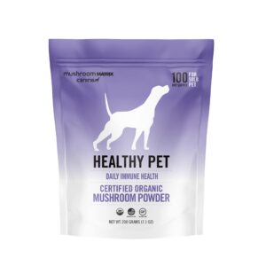 om mushroom matrix pet - canine | healthy pet | daily functional immune support for dogs & cats | usa grown human-grade organic mushroom powder pet supplement | 200 grams, 7.1 oz