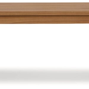 Signature Design by Ashley Janiyah Casual Outdoor Dining Bench, Light Brown