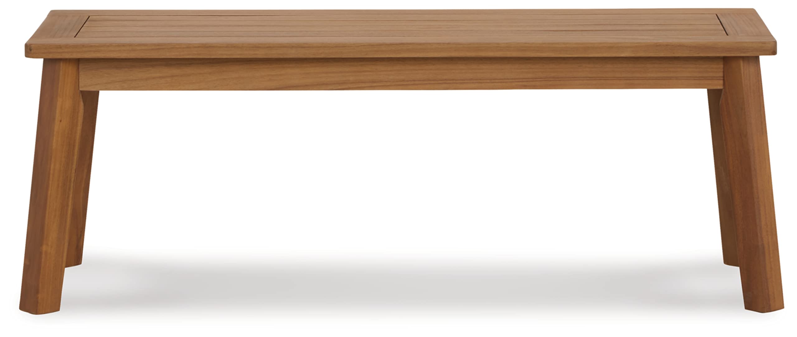 Signature Design by Ashley Janiyah Casual Outdoor Dining Bench, Light Brown