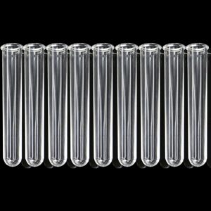 9pcs clear test tubes for plant propagation station hydroponic/flowers for home office desktop decoration(test tube)