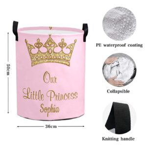 Our Little Princess Laundry Basket Hamper Large Storage Bin with Handles for Gift Baskets, Bedroom, Clothes