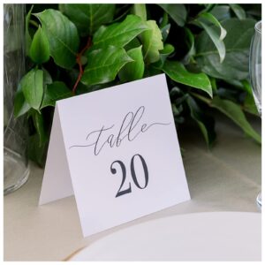 Wedding Table Numbers Minimalist Black and White 1-20 Freestanding Table Numbers for Parties and Events | Reception Decorations