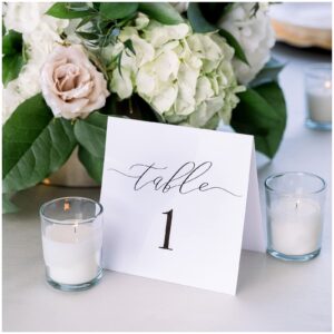 wedding table numbers minimalist black and white 1-20 freestanding table numbers for parties and events | reception decorations