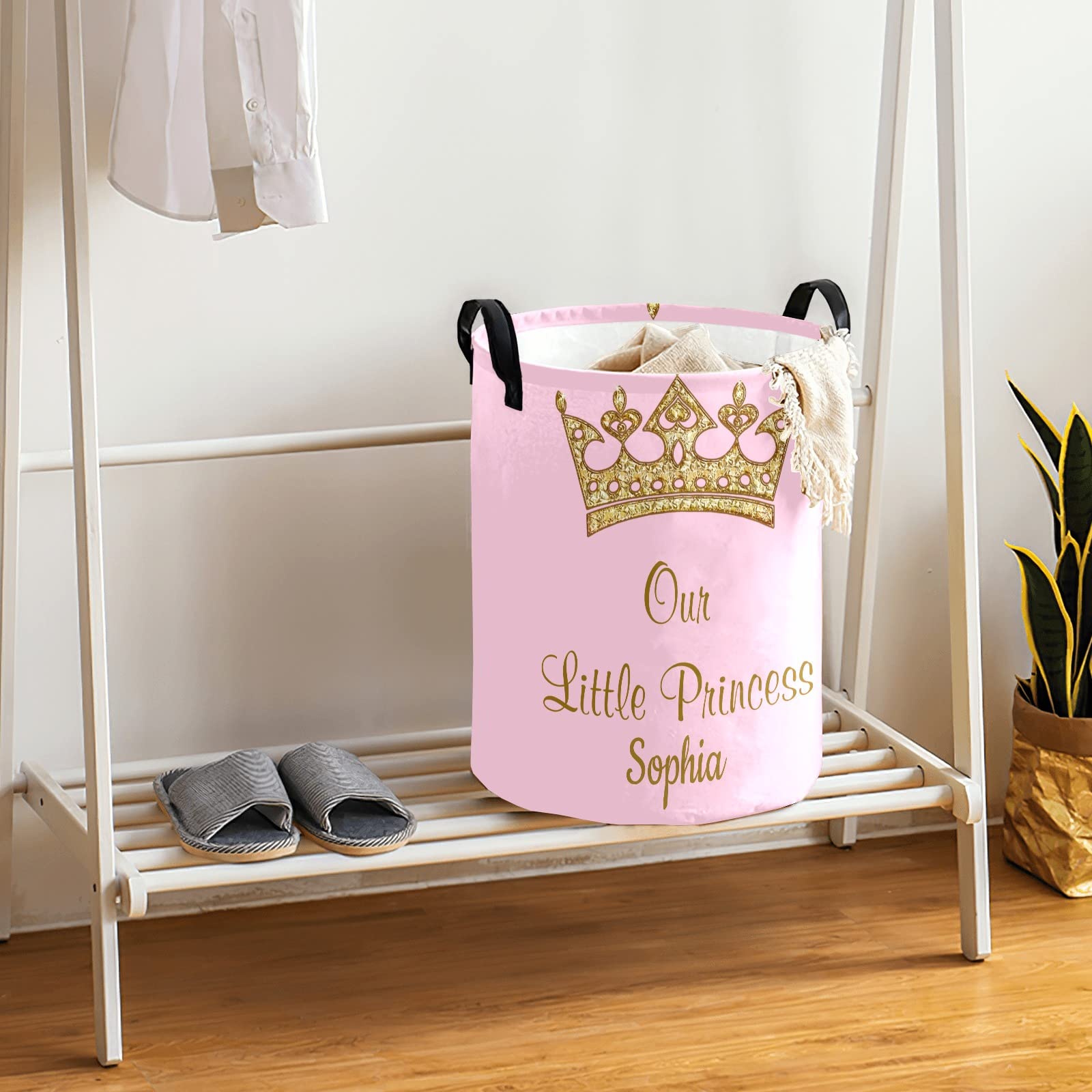 Our Little Princess Laundry Basket Hamper Large Storage Bin with Handles for Gift Baskets, Bedroom, Clothes