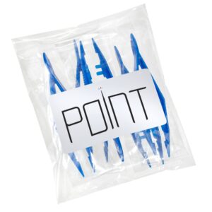 Point Tapered Thumb Forceps - Individually Wrapped Precision Tweezers with Serrated Tips and Tapered Ends (10 Count)