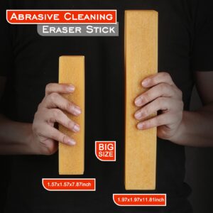 WCIC 1 Pack Abrasive Cleaning Stick 1-1/2" x 1-1/2" x 7-7/8" Natural Rubber Eraser Stick for Sanding Belts & Sanding Discs & Skateboard Grip Cleaner & Woodworking Eraser