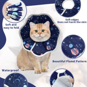 SUSWIM Cute,Soft Cat Recovery Collar,Adjustable Pet Cat Cone Collar,Pet Neck Donut Protective Recovery Cone for Cat-Comfortable Lightweight Elizabethan Collar for Kitten Prevent from Lick Wound