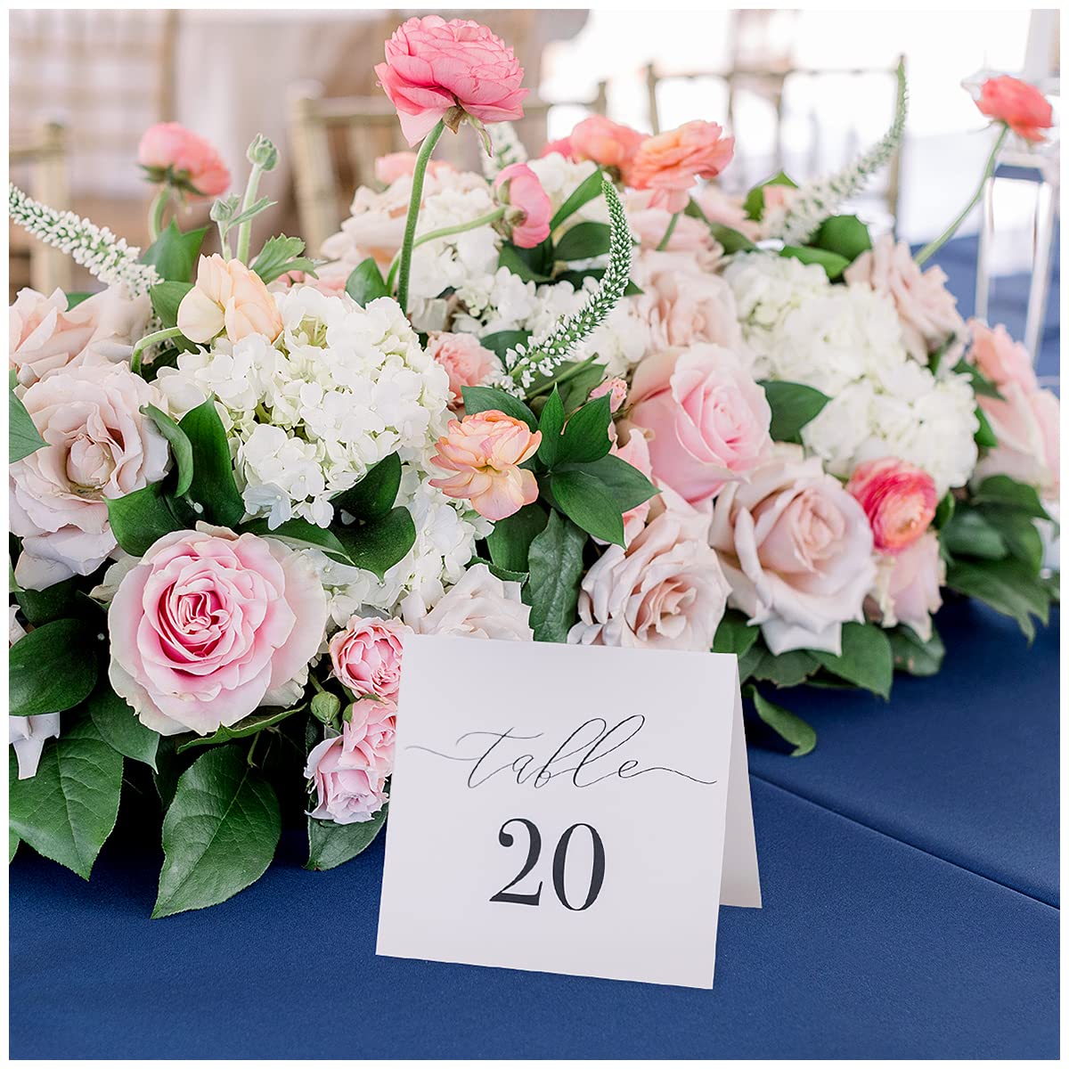 Wedding Table Numbers Minimalist Black and White 1-20 Freestanding Table Numbers for Parties and Events | Reception Decorations