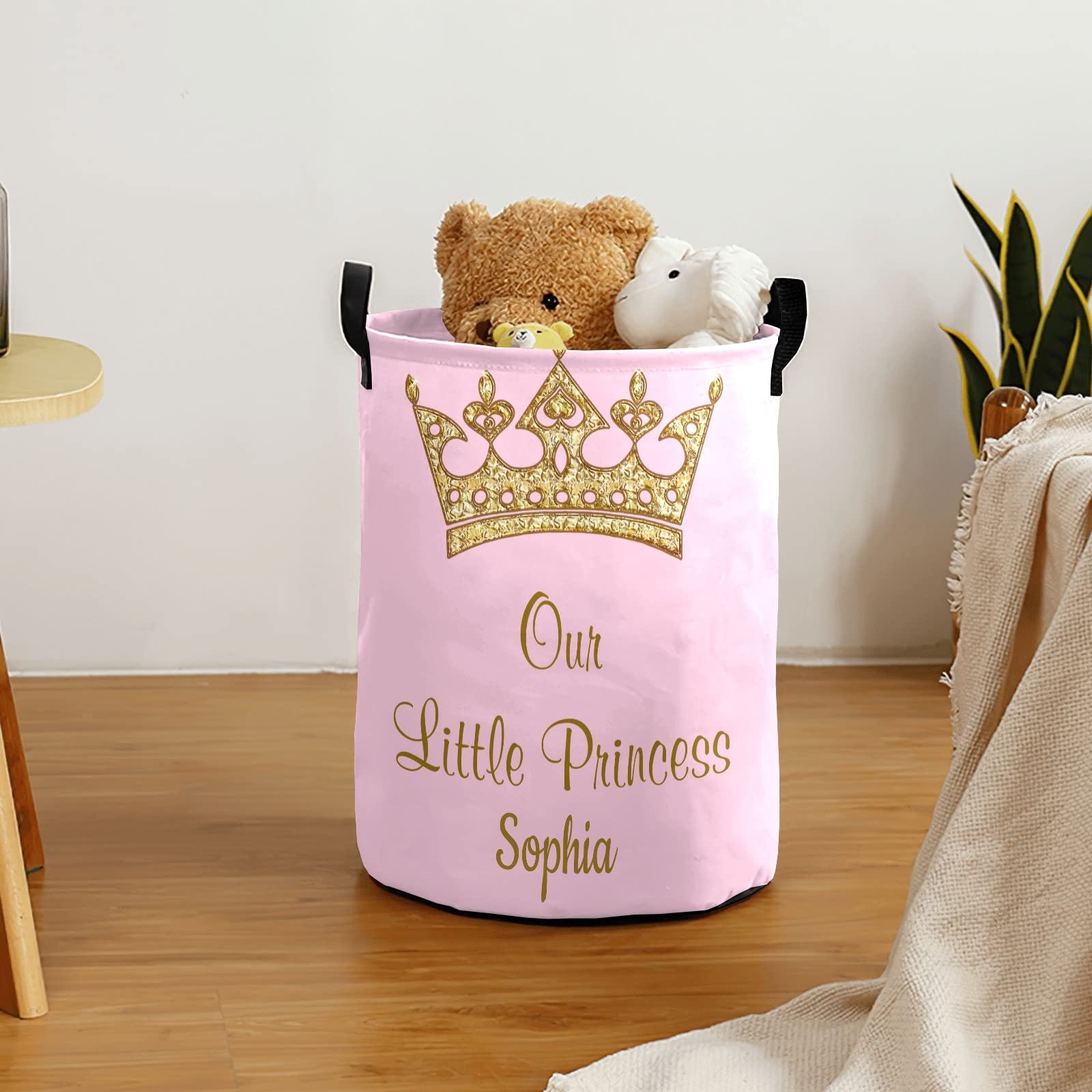 Our Little Princess Laundry Basket Hamper Large Storage Bin with Handles for Gift Baskets, Bedroom, Clothes