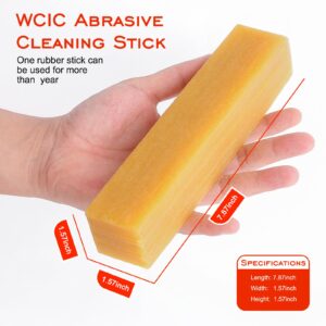 WCIC 1 Pack Abrasive Cleaning Stick 1-1/2" x 1-1/2" x 7-7/8" Natural Rubber Eraser Stick for Sanding Belts & Sanding Discs & Skateboard Grip Cleaner & Woodworking Eraser