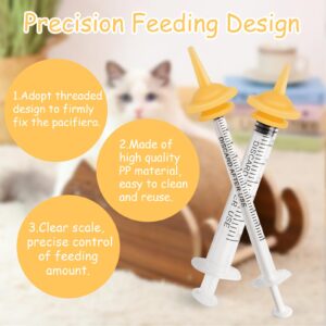 Jiaxix 10Pack Pet Nursing Nipple, Replacement Original+Mini Nipple Feeding Kits for Newborn Kittens, Puppies, Small Animals