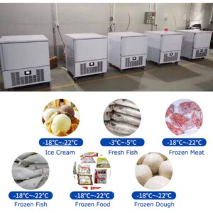 Kolice Commercial 10 Trays Blast Chiller & Freezer, Dumpling Blast Freezer, Chest Freezer, Batch Freezer for ice Cream, Fresh Meat, Chicken, Dessert in hotel, restaurant, school, canteens, catering