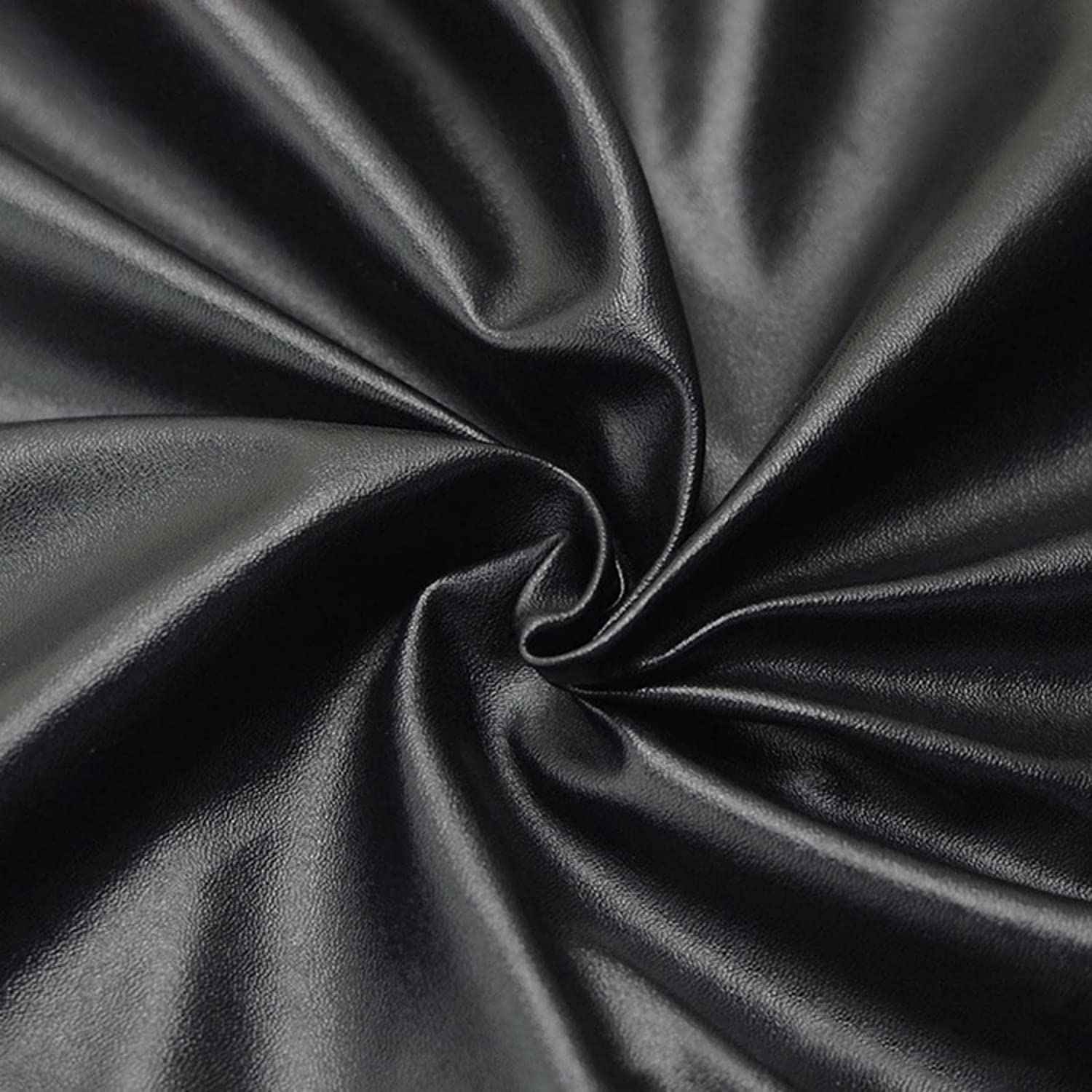 Butarfe Faux Leather 1.0mm Thick Upholstery Leather 2 Yards 54" x 72" Vinyl Leather Fabric by The Yard Soft PU Faux Synthetic Leather Pleather Fabric Black for Sofa Bags Chairs Car Seats DIY Crafts