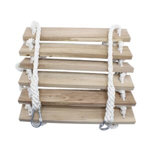 emergency fire escape rope ladder 1-5 story homes reusable compact & portable wood external ladder for kids and adults