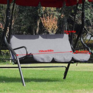 Outdoor Patio Swing Chair, Canopy Swing with Removable Cushion and Weather Resistant Powder Coated Steel Frame, Suitable for Patio, Garden, Poolside, Balcony, Backyard