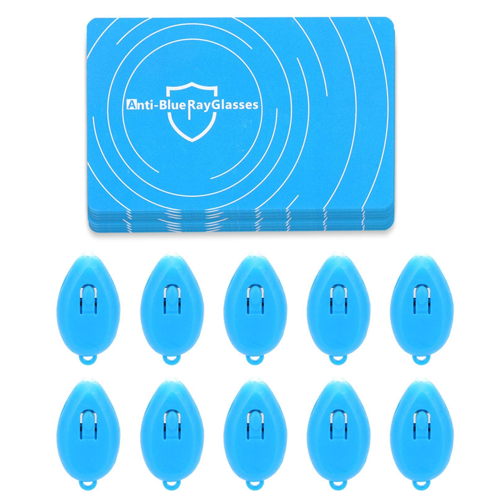 10 Set Anti-Blue Light Test Card, Professional Anti-Blue Light Test Paper Including Anti-Blue Light Card and Blue Light Generator