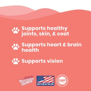 Wild Alaskan Salmon Oil for Cats and Small Dogs | Premium Quality Salmon Oil Supplement for Pets (2 Ounce)