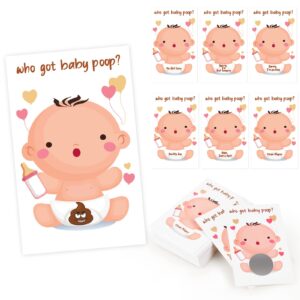 Hooqict Baby Shower Scratch Off Game 49 Cards Boys Girls Dirty Diaper Baby Shower Party Games What's In My Diaper Raffle Cards Door Prizes Who Got Poopie Gender Reveal Games Supplies Lottery Tickets